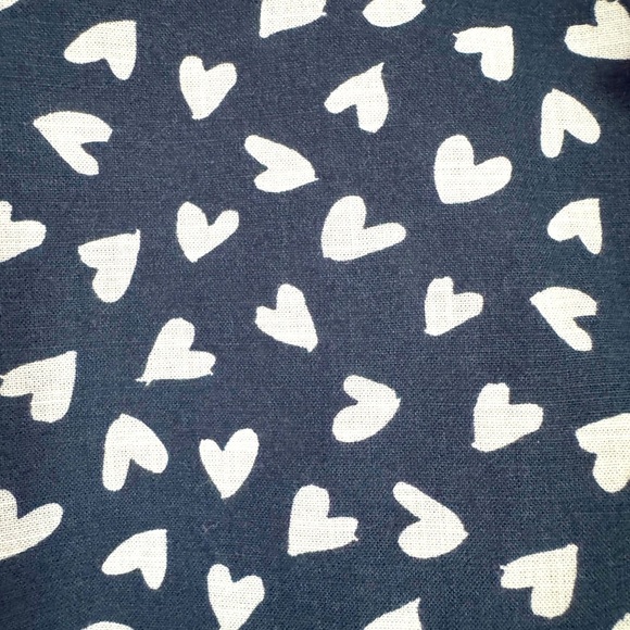 Frank & Eileen Relaxed Button up Shirt‎ Navy-White Heart print Size XS - Picture 2 of 5